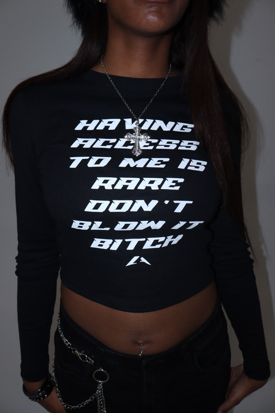 Having Access To Me Is .. Baby Tee Longsleeve